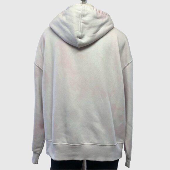 VERY Pale Pink/White Tye Dye Fuzzy Hoodie Size Small - Picture 2 of 9